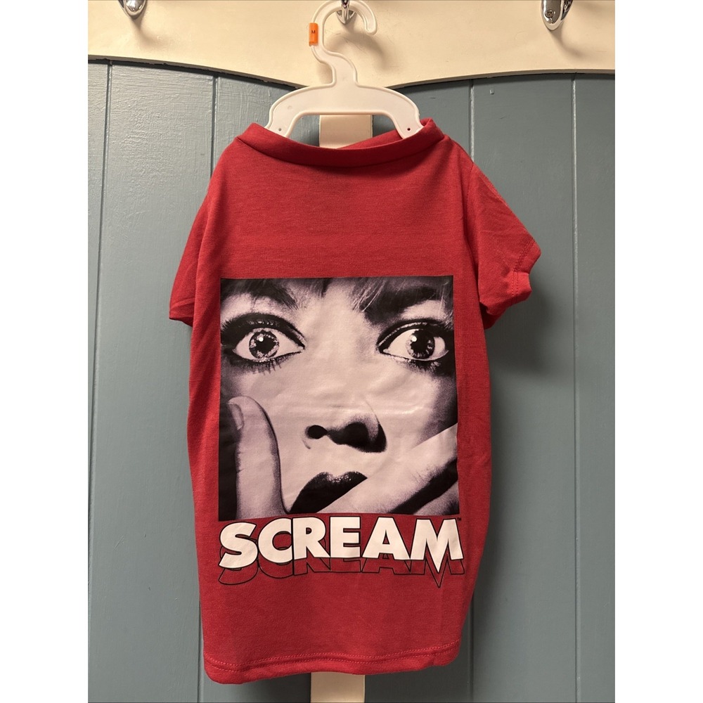 Scream‎ horror movie Red dog t-shirt NWT size M Medium